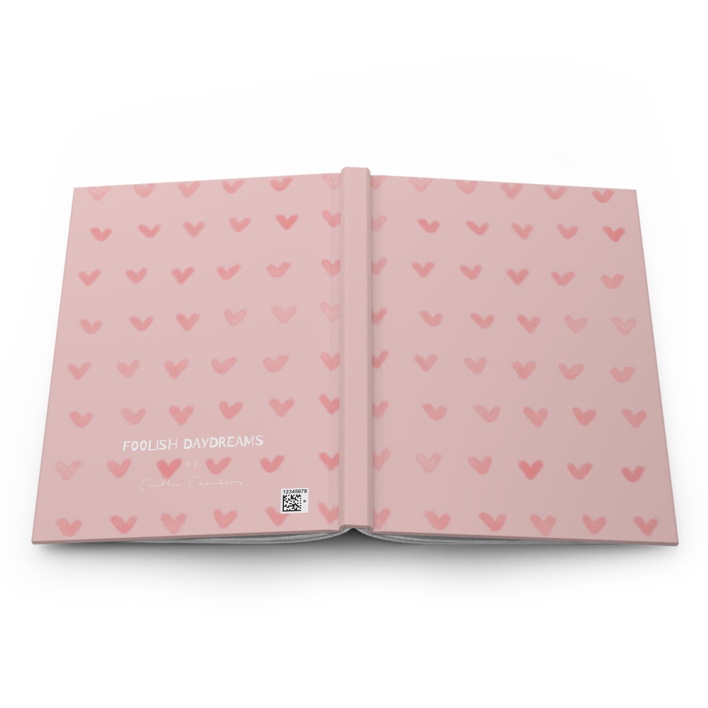 Pink Hearts on Pink | Hardcover Journal Matte