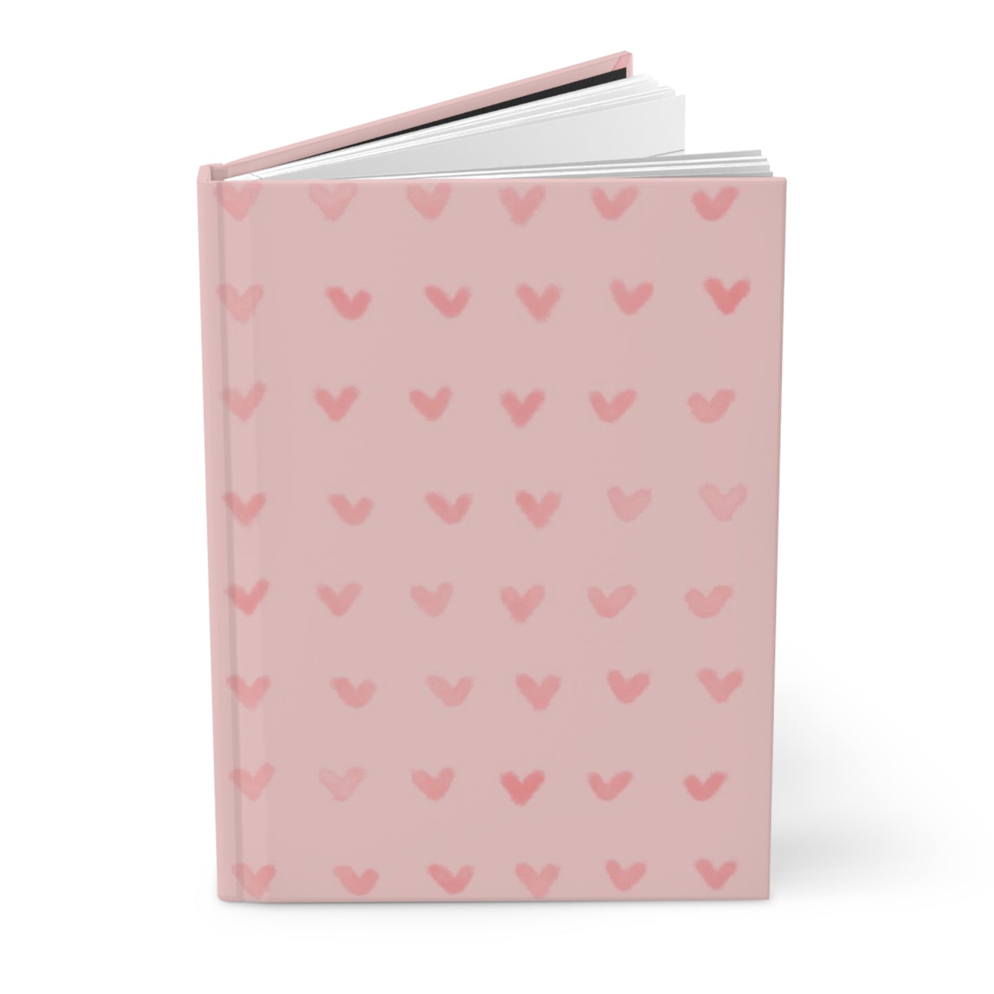 Pink Hearts on Pink | Hardcover Journal Matte
