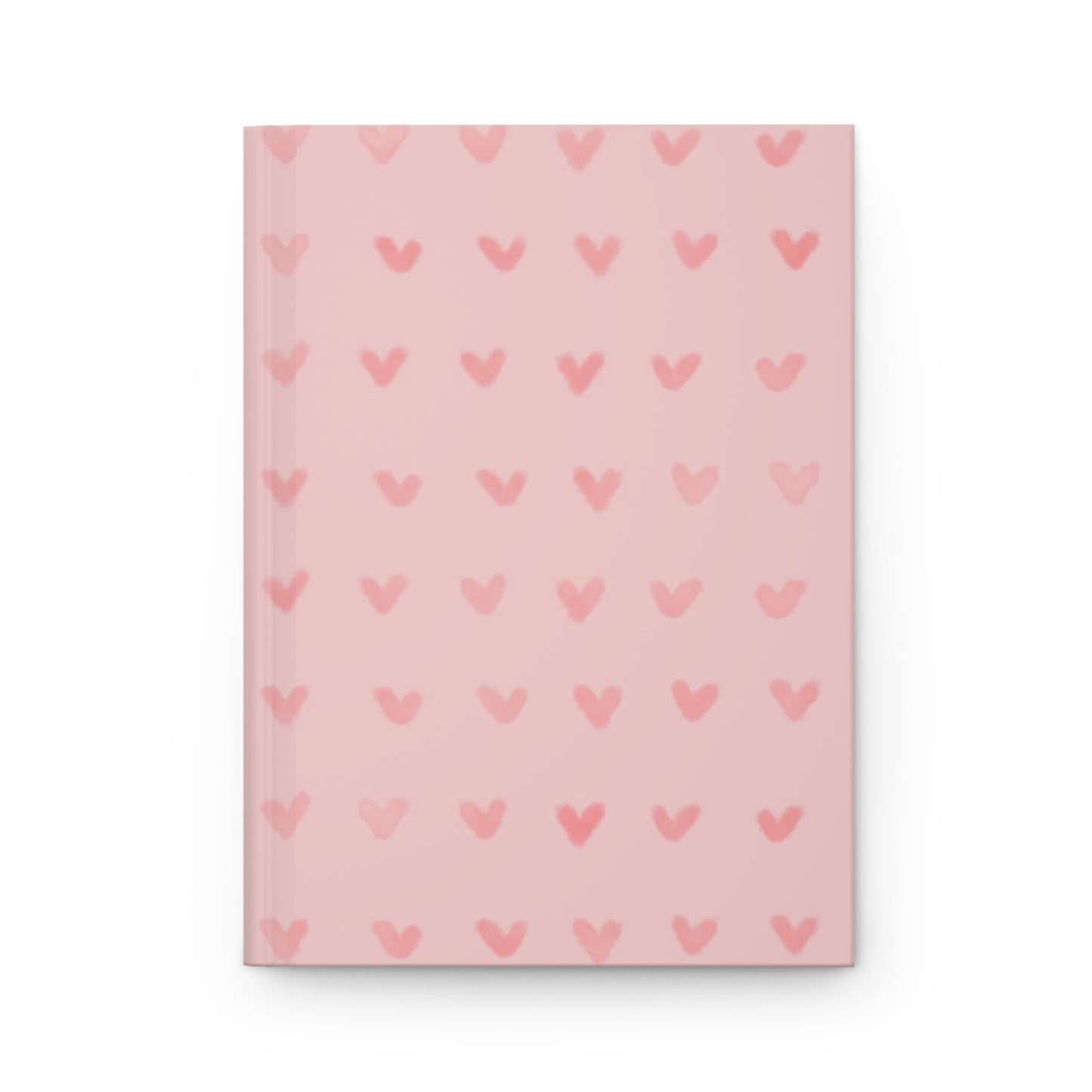 Pink Hearts on Pink | Hardcover Journal Matte